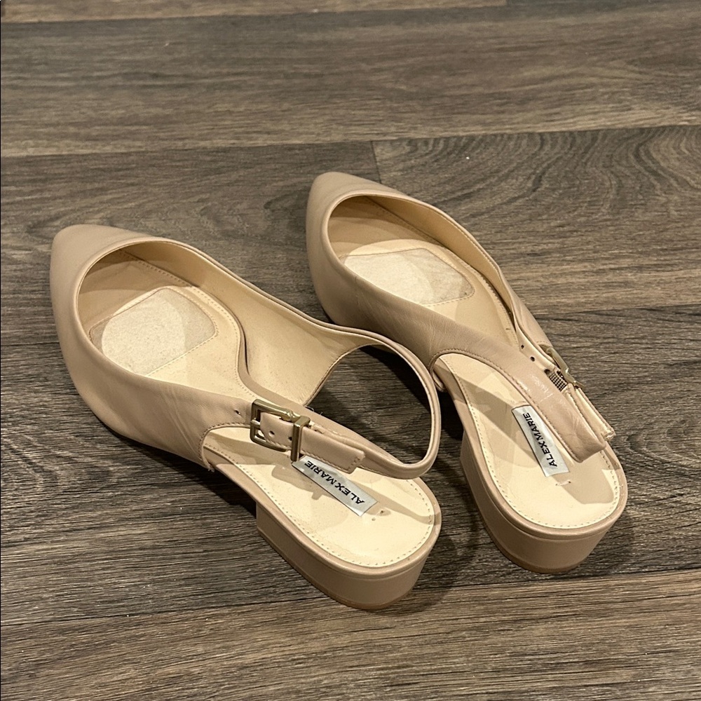 Alex Marie Cream Slingback Heels - Picture 2 of 8